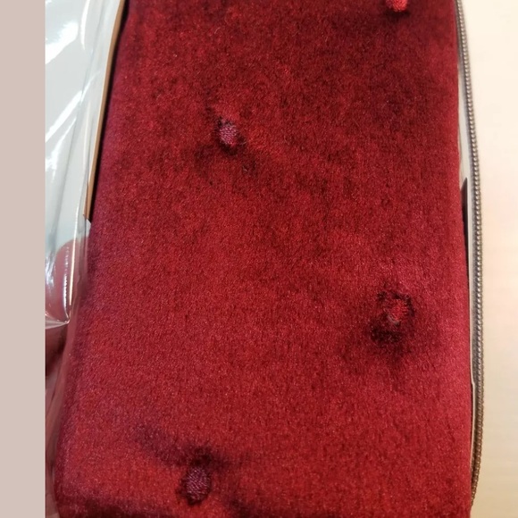 CROSCILL CARISSA Holiday Pillow Sham Cover Red Merlot Velvet - Picture 4 of 5